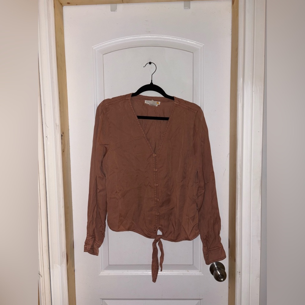 C&C California - Pink Tie Front Longsleeve